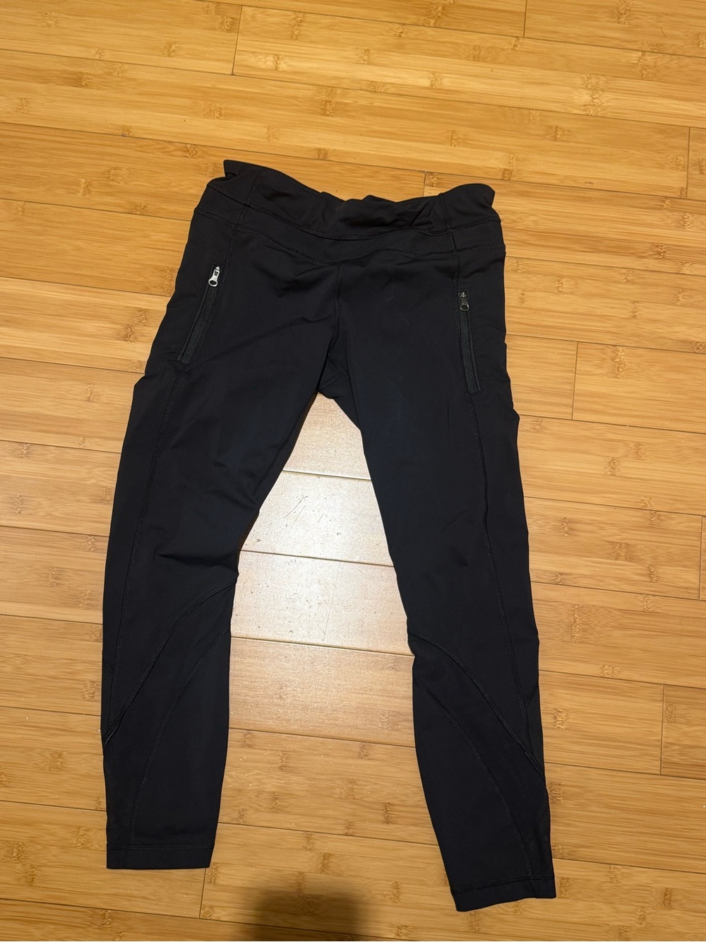 Lululemon Black Zip-Pocket 7/8 Leggings